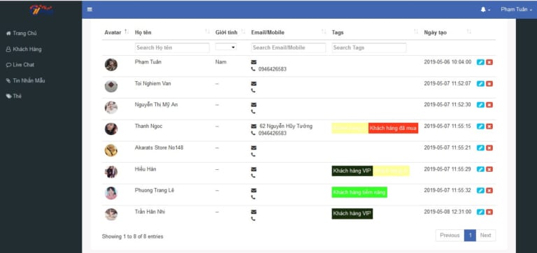 Quản lý comment inbox