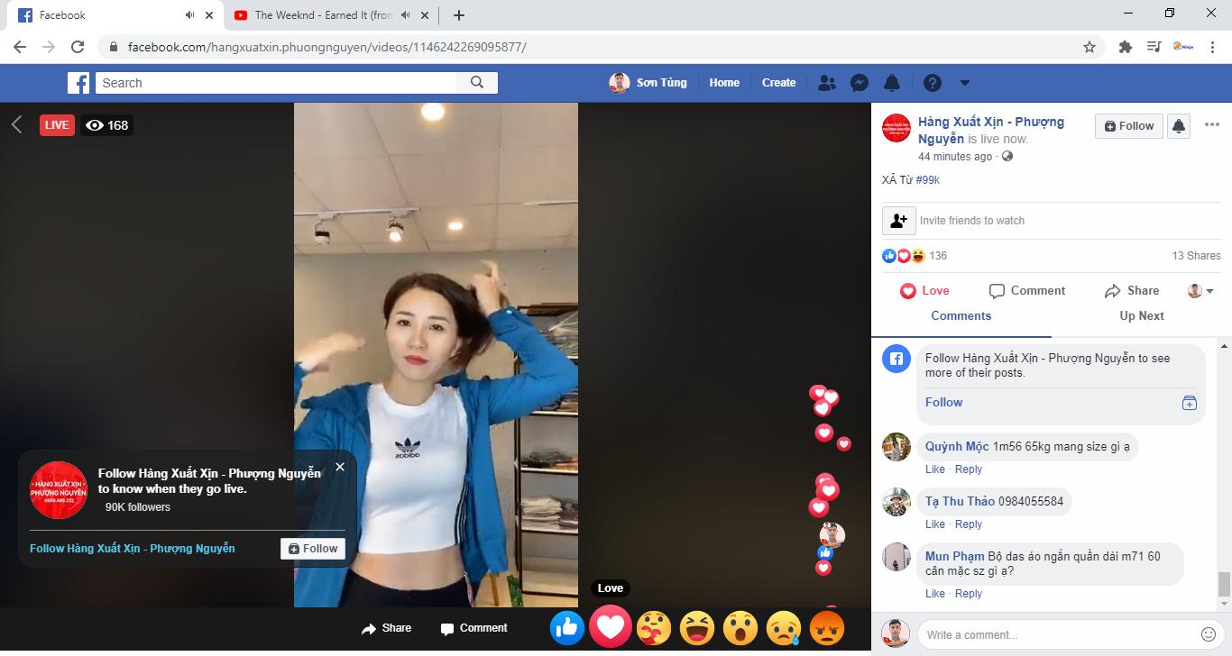 livestream bán hàng nhiều đơn