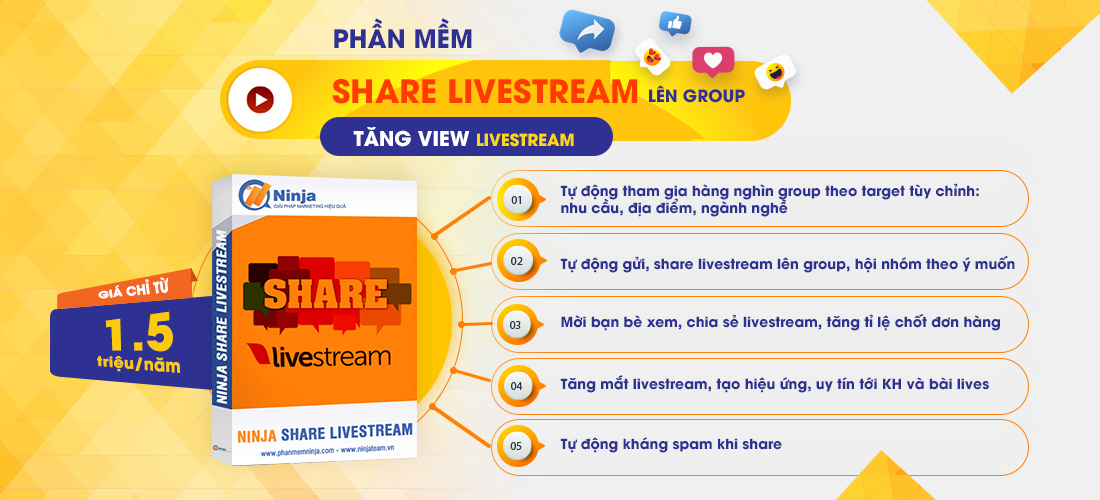 phần mềm share livestream tự động