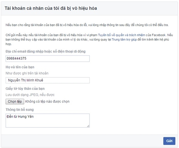 lấy lại tài khoản facebook qua số điện thoại