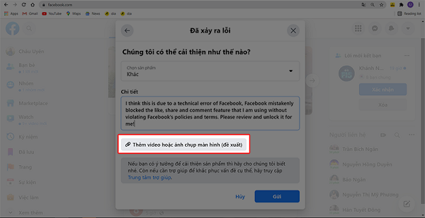 tài khoản facebook bị hạn chế đăng bài