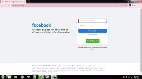 cách tạo nick facebook thứ 2 trên máy tính