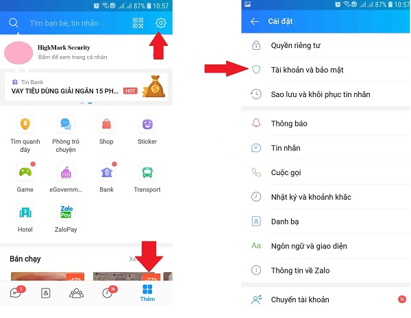 bảo mật zalo 2 lớp