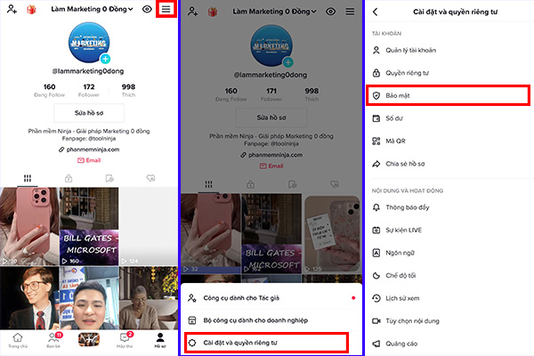 cách bảo mật tiktok