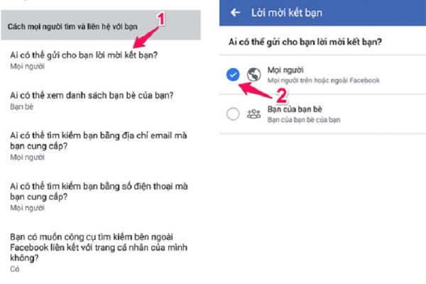 Bước 3: Kéo xuống phần nội dung Cách mọi người tìm hiểu và liên hệ với bạn