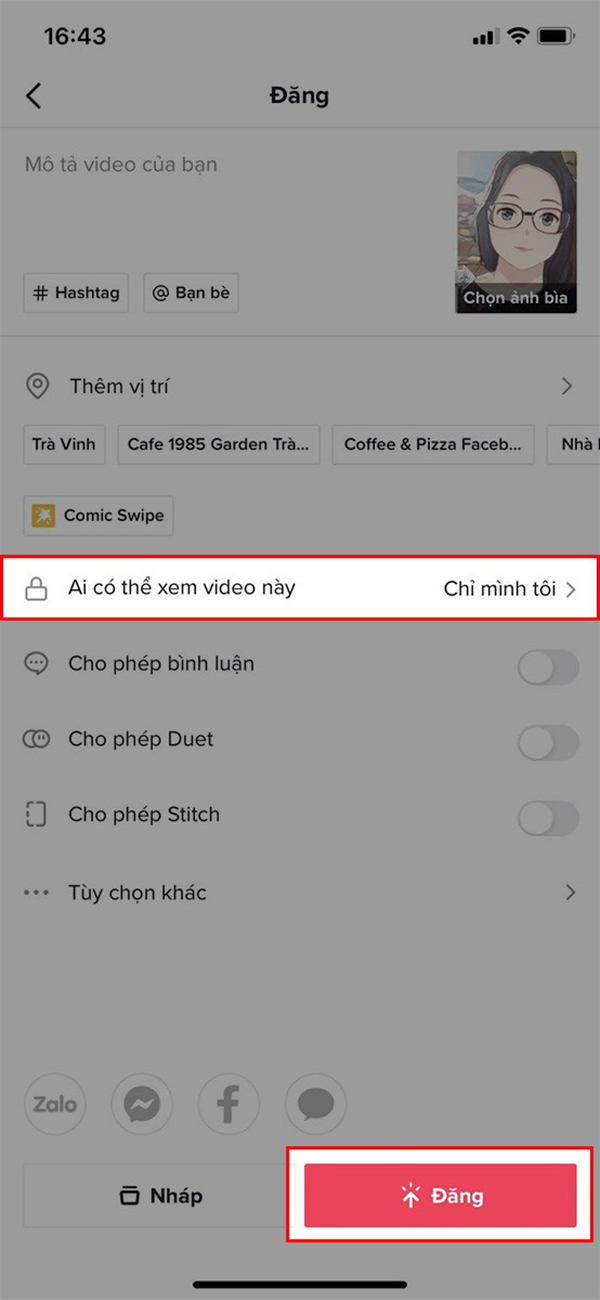 chụp ảnh trên tiktok