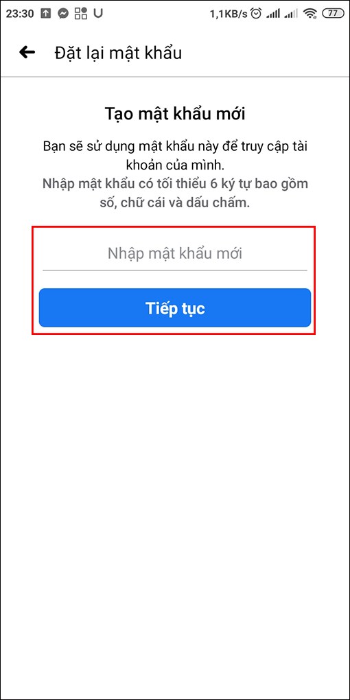 Lấy lại mật khẩu facebook bằng sdt