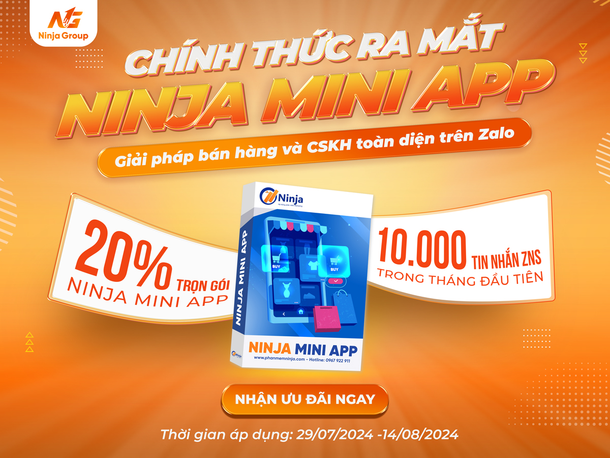 Ra mắt sản phẩm mới Ninja Zalo Mini App