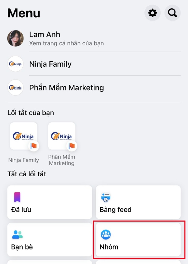 Truy cập vào ứng dụng Facebook