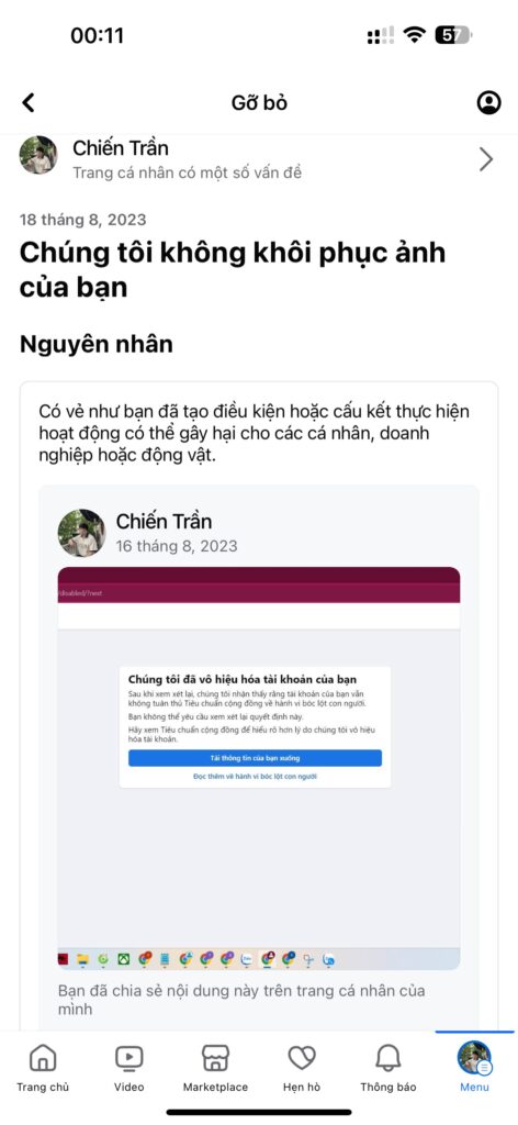 Dấu hiệu nhận biết tài khoản Facebook bị block tính năng