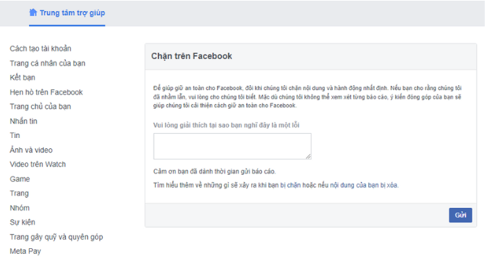 Hướng dẫn sử dụng link kháng block tính năng trên Facebook